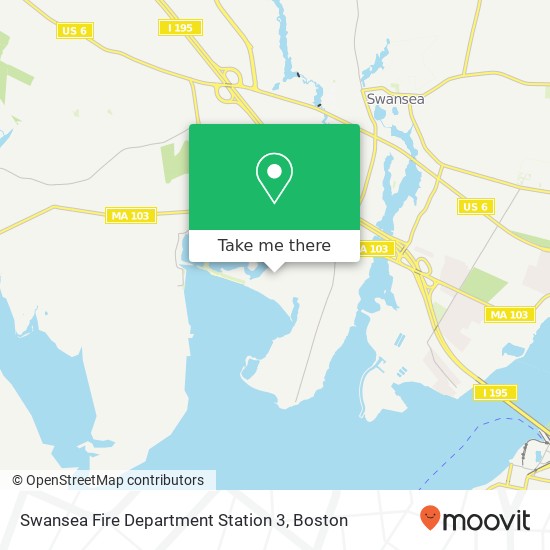 Swansea Fire Department Station 3 map