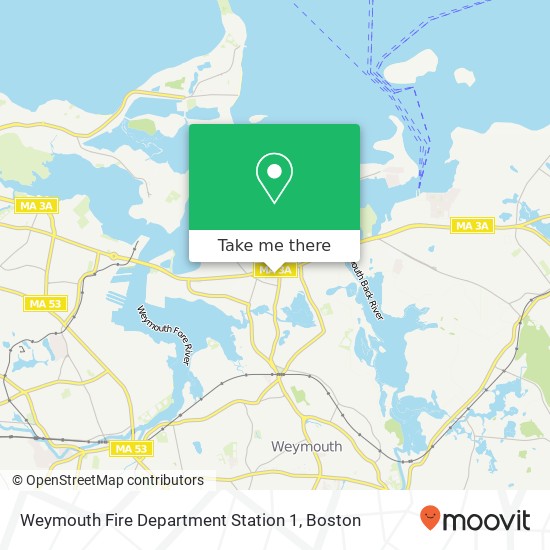 Mapa de Weymouth Fire Department Station 1