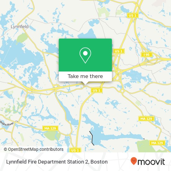 Lynnfield Fire Department Station 2 map