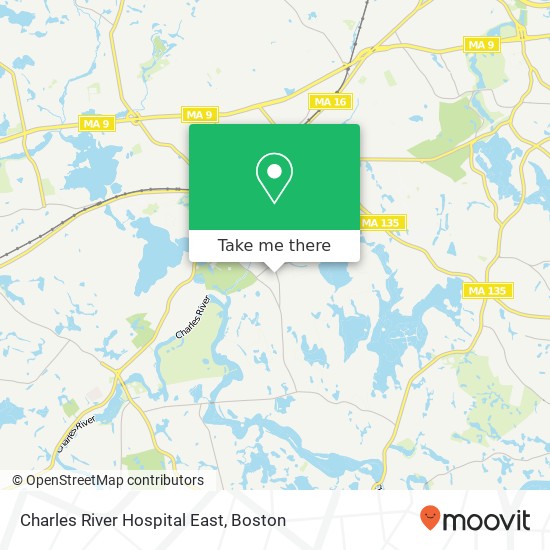 Charles River Hospital East map