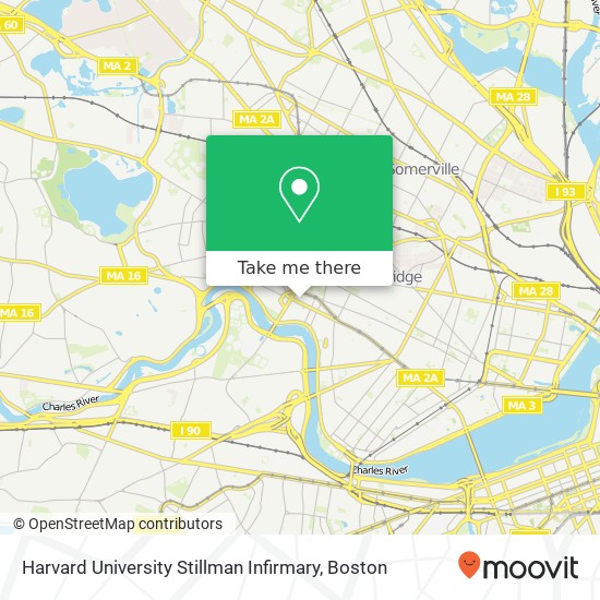 Harvard University Stillman Infirmary map