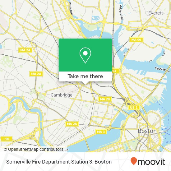 Somerville Fire Department Station 3 map