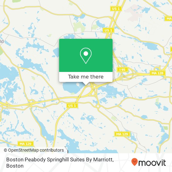 Mapa de Boston Peabody Springhill Suites By Marriott