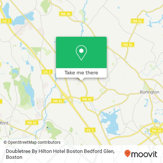 Doubletree By Hilton Hotel Boston Bedford Glen map