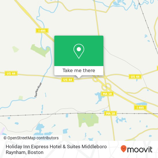 Mapa de Holiday Inn Express Hotel & Suites Middleboro Raynham