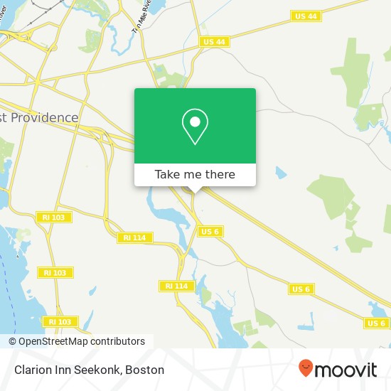 Mapa de Clarion Inn Seekonk