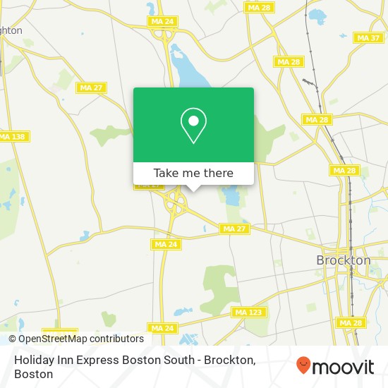 Mapa de Holiday Inn Express Boston South - Brockton