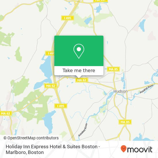 Holiday Inn Express Hotel & Suites Boston - Marlboro map