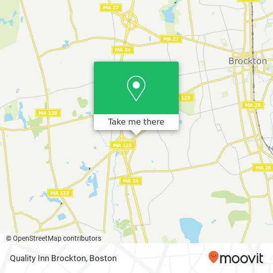 Quality Inn Brockton map