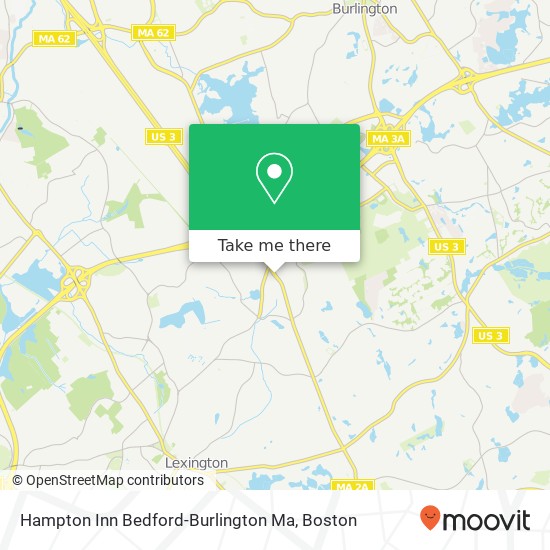 Mapa de Hampton Inn Bedford-Burlington Ma