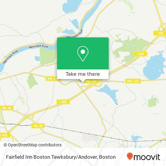 Fairfield Inn Boston Tewksbury / Andover map