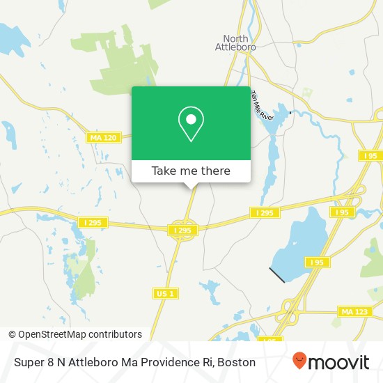 Mapa de Super 8 N Attleboro Ma Providence Ri