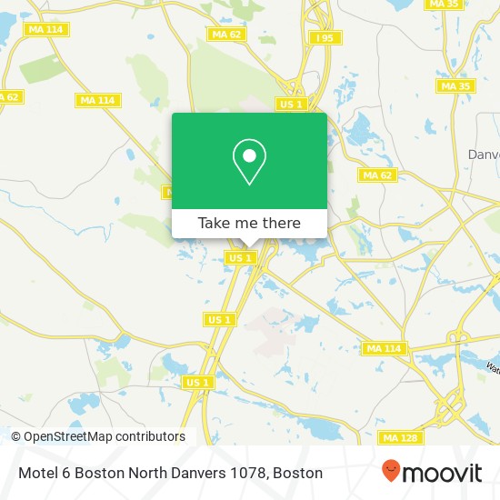 Mapa de Motel 6 Boston North Danvers 1078