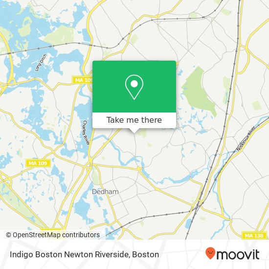 Mapa de Indigo Boston Newton Riverside