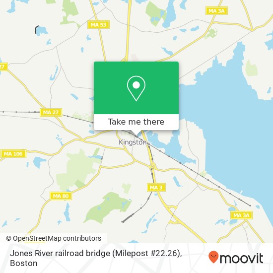 Mapa de Jones River railroad bridge (Milepost #22.26)