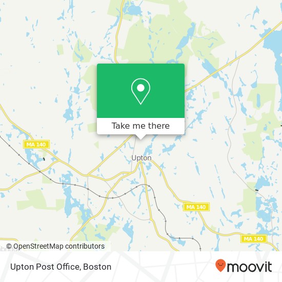 Upton Post Office map