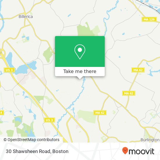 Mapa de 30 Shawsheen Road