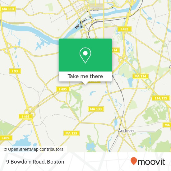 Mapa de 9 Bowdoin Road