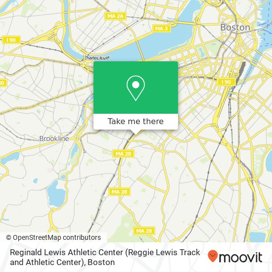 Mapa de Reginald Lewis Athletic Center (Reggie Lewis Track and Athletic Center)
