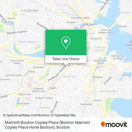 Mapa de Marriott-Boston Copley Place