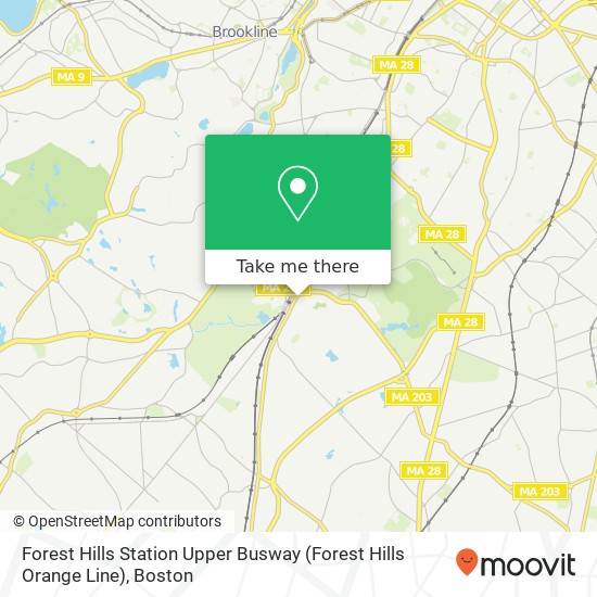 Forest Hills Station Upper Busway (Forest Hills Orange Line) map