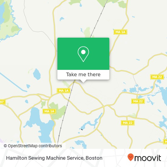 Mapa de Hamilton Sewing Machine Service