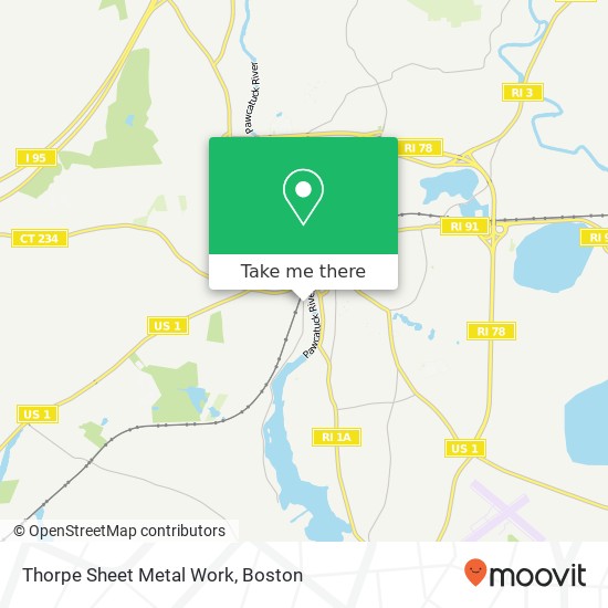 Mapa de Thorpe Sheet Metal Work