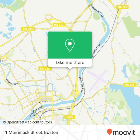 1 Merrimack Street map