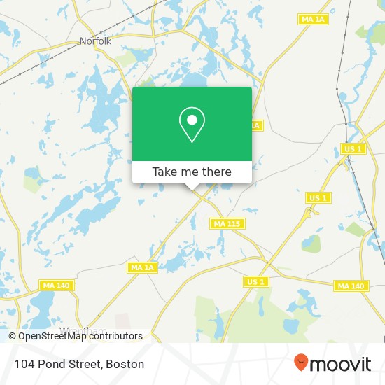 104 Pond Street map