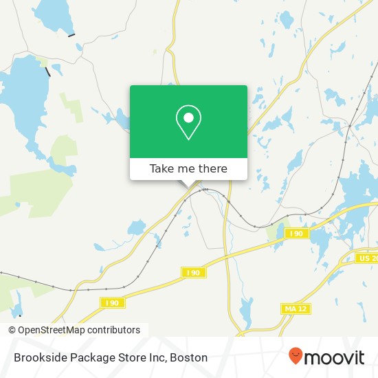 Brookside Package Store Inc map