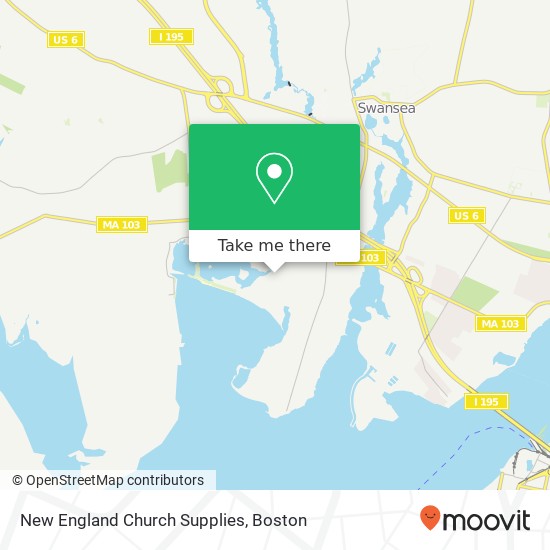 New England Church Supplies map