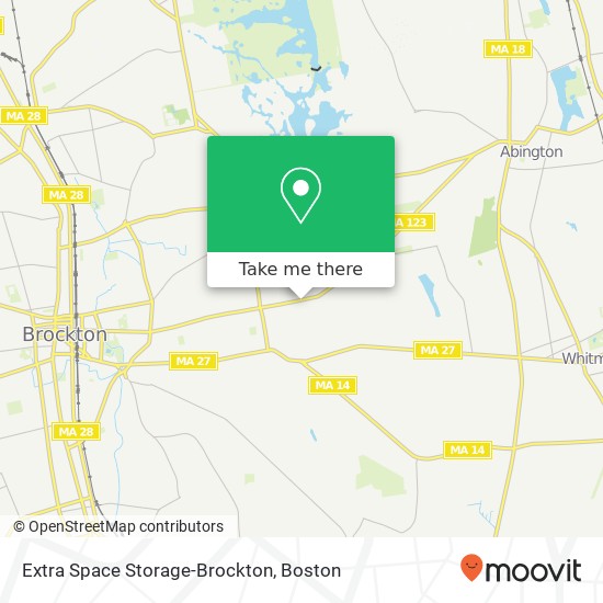 Mapa de Extra Space Storage-Brockton