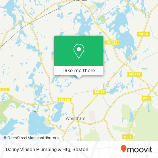 Danny Vinson Plumbing & Htg map