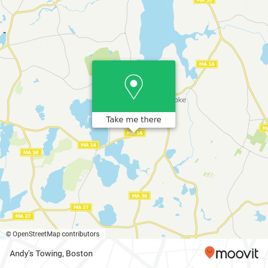 Andy's Towing map