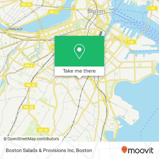 Mapa de Boston Salads & Provisions Inc