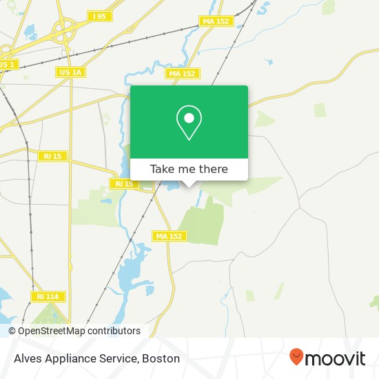 Alves Appliance Service map