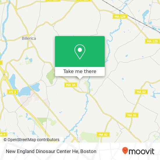 Mapa de New England Dinosaur Center He