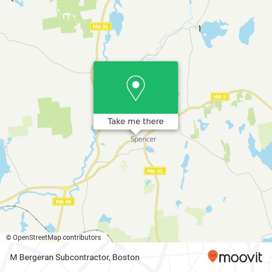 M Bergeran Subcontractor map