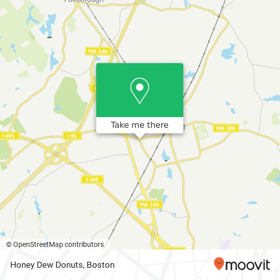 Mapa de Honey Dew Donuts