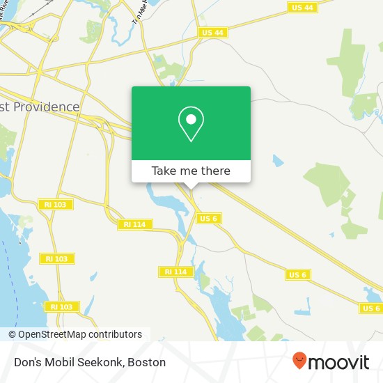 Don's Mobil Seekonk map