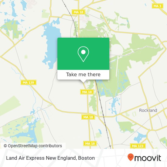 Mapa de Land Air Express New England