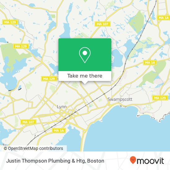 Justin Thompson Plumbing & Htg map