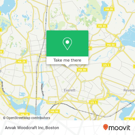 Anvak Woodcraft Inc map