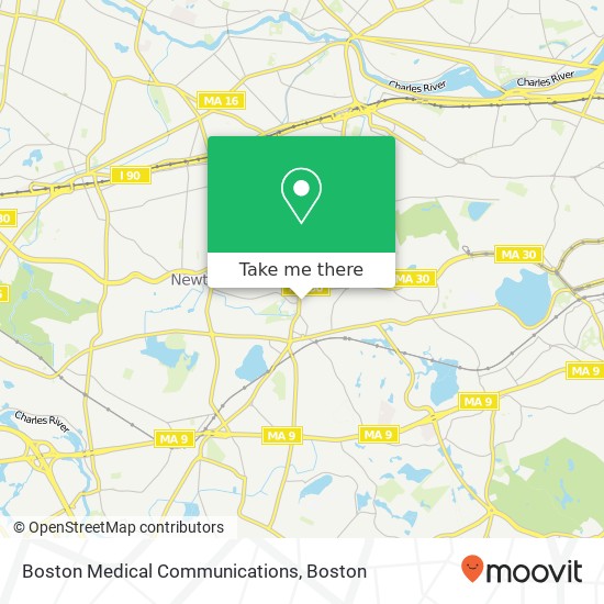 Boston Medical Communications map