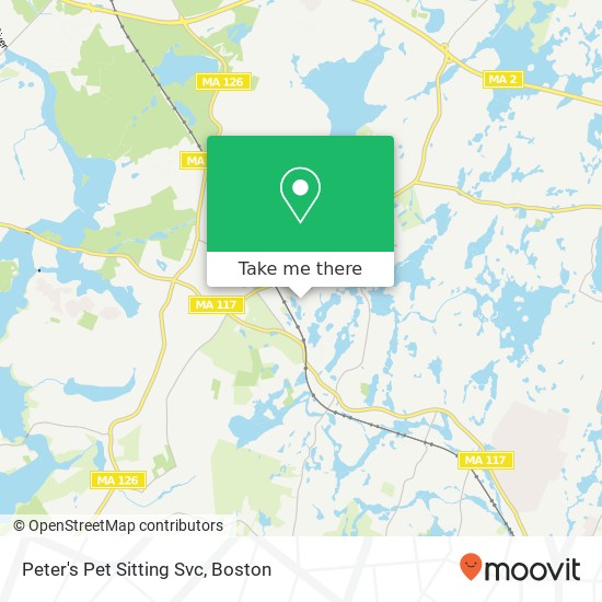 Peter's Pet Sitting Svc map