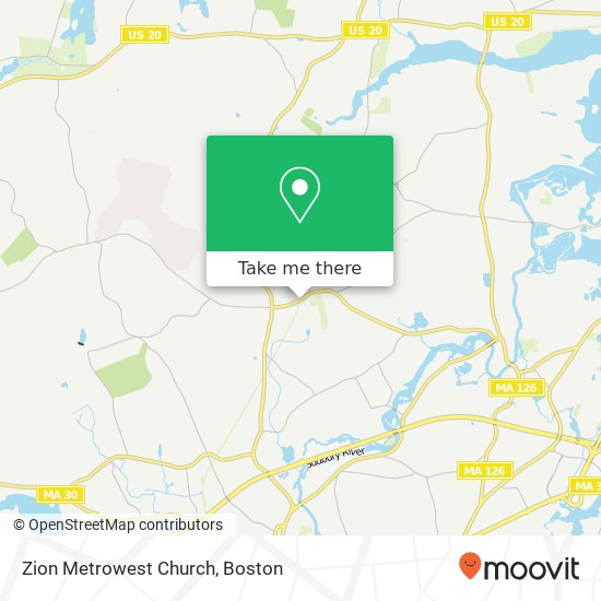 Zion Metrowest Church map