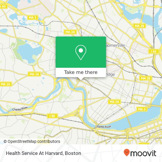 Mapa de Health Service At Harvard