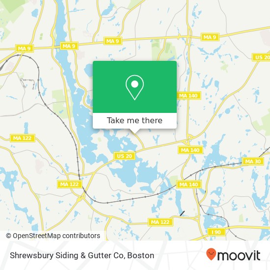 Shrewsbury Siding & Gutter Co map