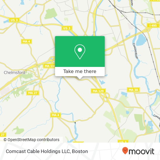 Mapa de Comcast Cable Holdings LLC