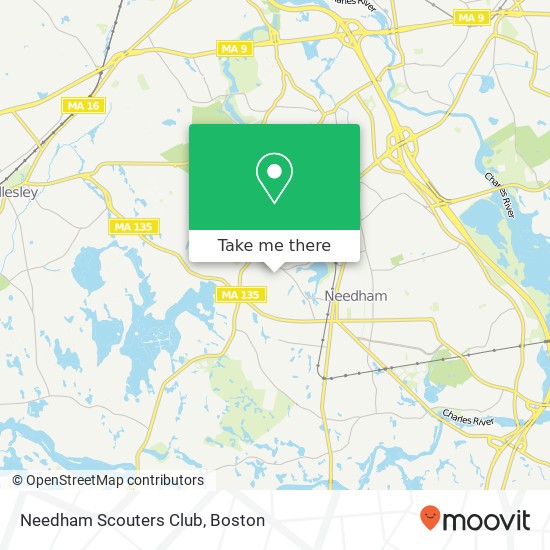 Mapa de Needham Scouters Club